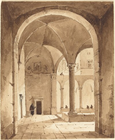 bir manastır by Francois Marius Granet
