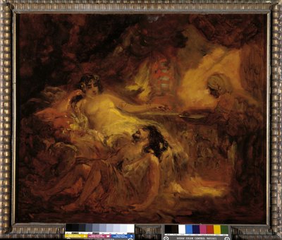 Samson ve Dalila (tuval üzerine yağlı boya) by Francois Maury
