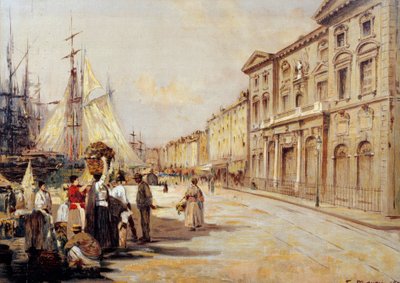 Marsilya Caddesi sahnesinde Quai Saint Jean