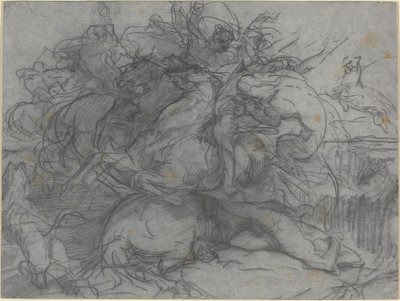 "Sürpriz" Çalışması (Kaplanlar Savaşı) by Francois Nicolas Chifflart