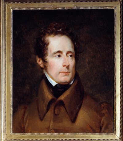 Alphonse de Lamartine (1791-1869), Fransız yazar ve politikacının portresi. Francois Gerard