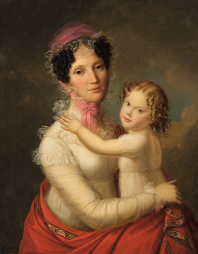 Eleonora Mayer, Freifrau zu Gravenegg ve kızı Isabella by Francois Pascal Simon Gerard