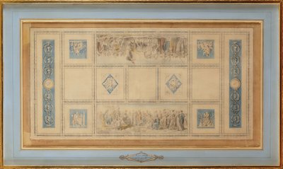 Konservatuardaki kütüphanenin boyalı tavanı çalışması, 1812 by Francois Pascal Simon Gerard