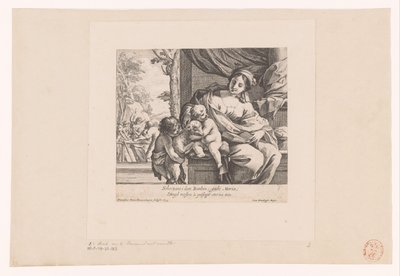 Çocuklu Meryem, Vaftizci Yahya ve Kuzu Scherzano i duoi Bambin (...) (nesnedeki başlık) by Francois Perrier