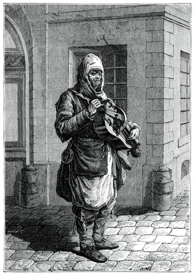 Gezici Müzisyen, 1885. by Francois Robert Ingouf