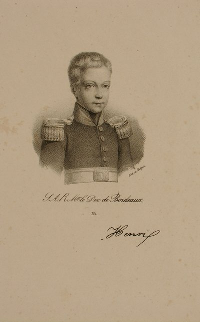 Fransa Henri Charles Ferdinand Marie Dieudonne, Bordeaux Dükü, Chambord Kontu by Francois Seraphin Delpech