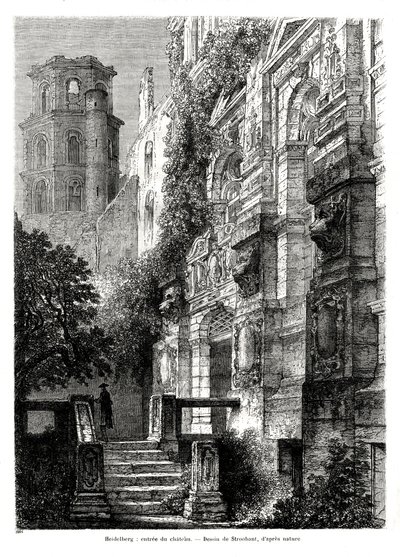 Heidelberg Kalesi, Almanya, 1886 by Francois Stroobant