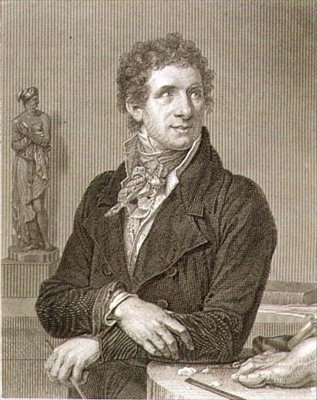 William Henry Worthington tarafından oyulmuş Antonio Canova (1757-1822) portresi (c.1790-s.1839) (gravür) by Francois Xavier (after) Fabre