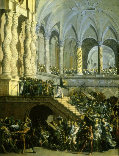 Mesih Tefecileri Tapınaktan Sürerken by Francois de Nome