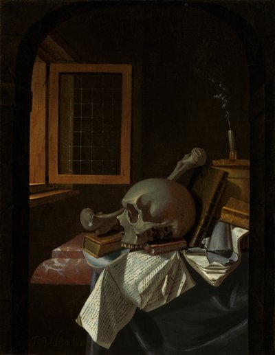 Vanity Natürmort, c. 1650 by Francois van Daellen