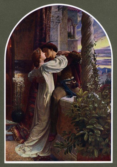 Romeo ve Juliet (renkli taş) by Frank (after) Dicksee