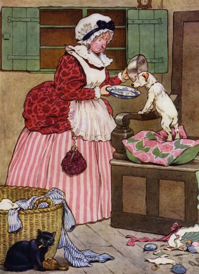 Yaşlı Anne Hubbard için çizim (renkli taş) by Frank Adams