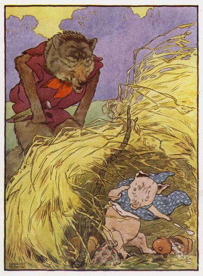 Üç Küçük Domuz için İllüstrasyon (renkli taş) by Frank Adams