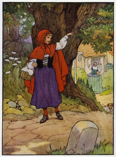 Kırmızı Başlıklı Kız (renkli taş) by Frank Adams