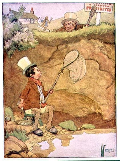 "Benim Kreş Hikayem Kitabım"dan Küçük Tommy Tittlemouse, pub. Blackie & Son (kitap çizimi) by Frank Adams