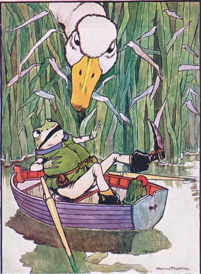 'Quack' ne korkunç bir şey, Charles H. Bennett'in 1916'da yazdığı 'The Frog Will a Wooing Go'dan bir örnek by Frank Adams