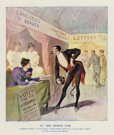 Kilise fuarında (renkli lito) by Frank Beard