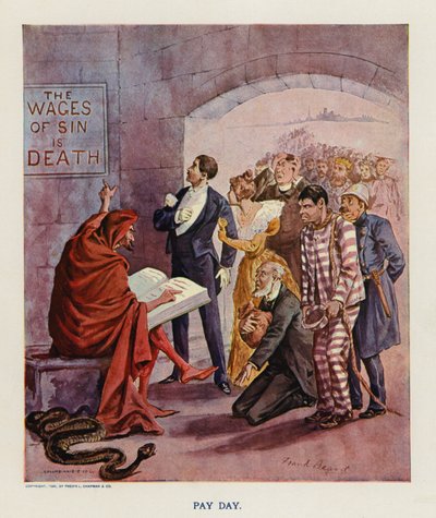 Ödeme Günü (renkli lito) by Frank Beard