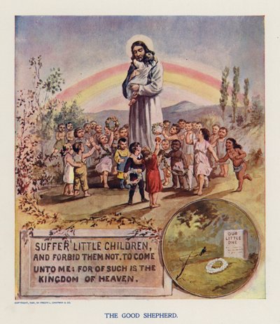 "Suffer little children" (renkli taş baskı) by Frank Beard