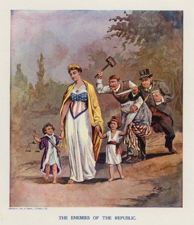 Cumhuriyet Düşmanları (renkli taş baskı) by Frank Beard