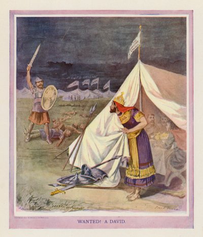 Aranıyor! Bir David (renkli taş baskı) by Frank Beard