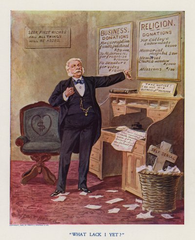 "What Lack I Yet" (renkli taş baskı) by Frank Beard