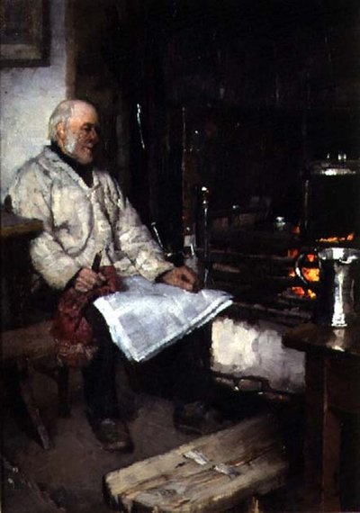 Kış (tuval üzerine yağlı boya) by Frank Bramley