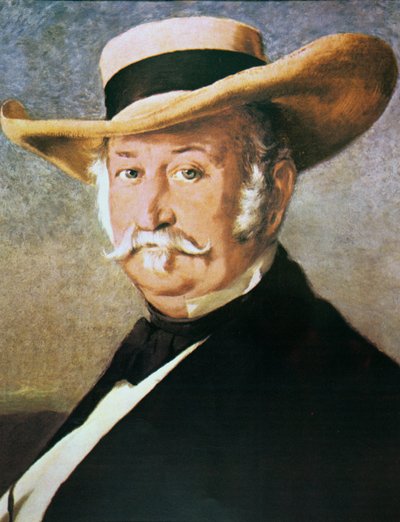 John Sutter (1803-80) 1866 (tuval üzerine yağlı boya) by Frank Buchser