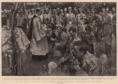 Savaşın arifesinde, Veldt'teki Komünyon Kutlaması by Frank Craig