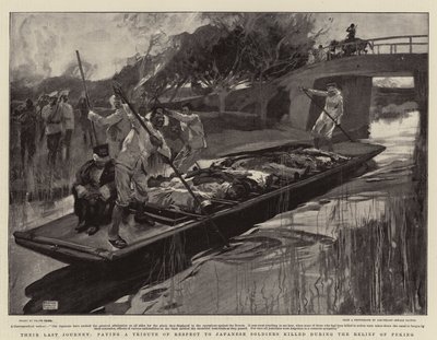 Son Yolculukları, Pekin Yardımı Sırasında Öldürülen Japon Askerlerine Saygı Duruşu by Frank Craig