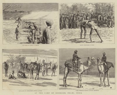 Egzersiz Kampında, Delhi, Hindistan by Frank Dadd