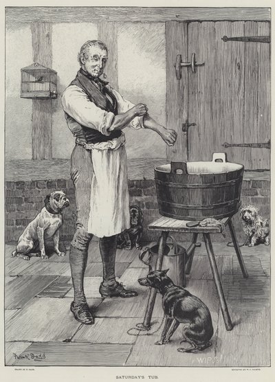 cumartesi küveti gravürü by Frank Dadd