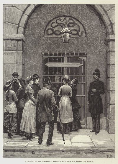 Dublin, Kilmainham Hapishanesinde bir Eskiz olan Mahkumları görmeyi bekliyorum by Frank Dadd
