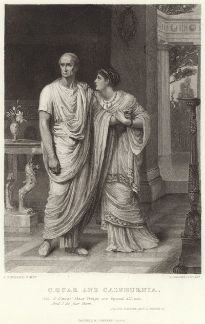 Caesar ve Calpurnia, Julius Caesar, II. Perde, II. Sahne by Frank Dicksee