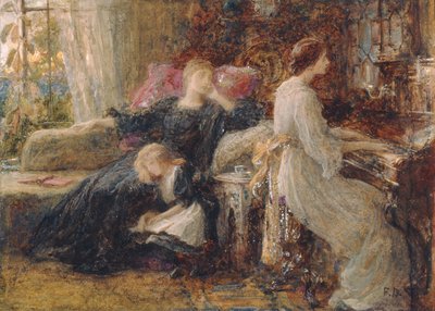Anılar, c.1886 (kağıt üzerine suluboya) by Frank Dicksee