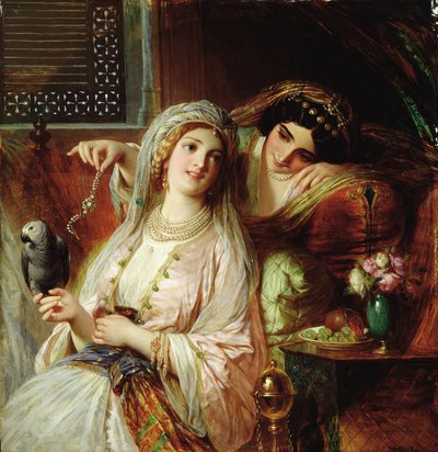 Oryantal Eğlence (panelde yağ) by Frank Dicksee