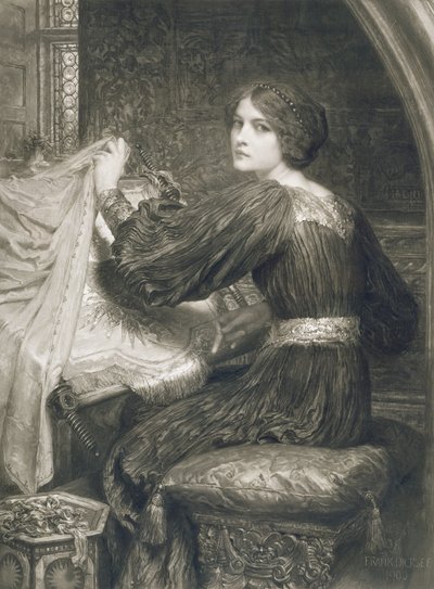 Penelope, Norman Hirst (1862-c.1955) pub tarafından oyulmuş. Frost ve Reed tarafından, 1903 (mezzotint) by Frank Dicksee