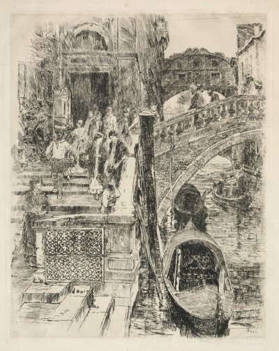Ahlar Köprüsü, Venedik, 1883. by Frank Duveneck