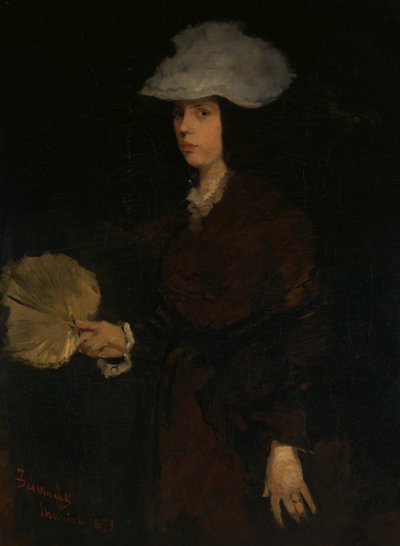 Yelpazeli Kadın, 1873. by Frank Duveneck