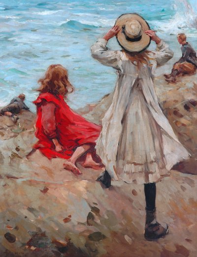 Sahildeki Çocuklar, 1910 by Frank Gascoigne Heath