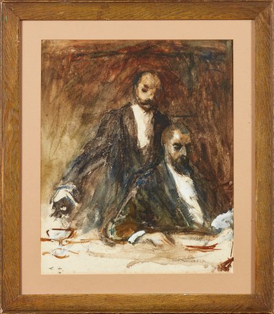 Bir Cam daha mı efendim? (suluboya) by Frank Holl