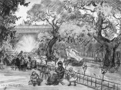 Palais-Royal Bahçesi, 1915 by Frank Milton Armington
