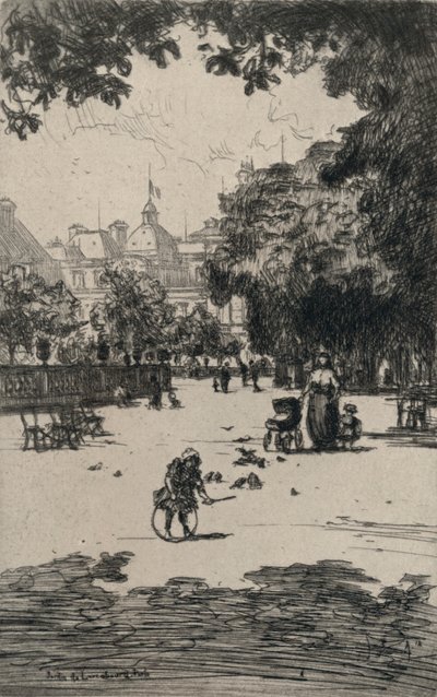 Lüksemburg Bahçesi, 1915 by Frank Milton Armington