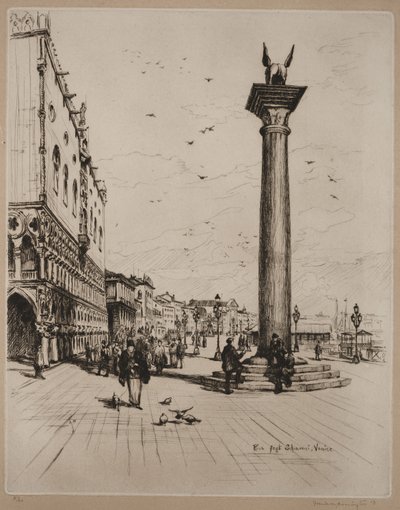 Riva Schiavone, Venedik by Frank Milton Armington