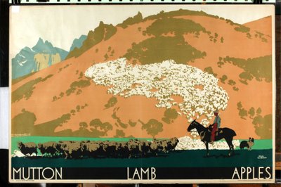 Koyun Eti - Kuzu - Elmalar, 'Yeni Zelanda Ürünleri Satın Alın' serisinden [6319386] (renkli taş) by Frank Newbould