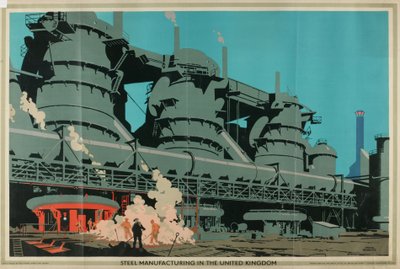 Birleşik Krallık'ta Çelik İmalatı, 'Empire Buying Makes Meşgul Fabrikalar' serisinden by Frank Newbould