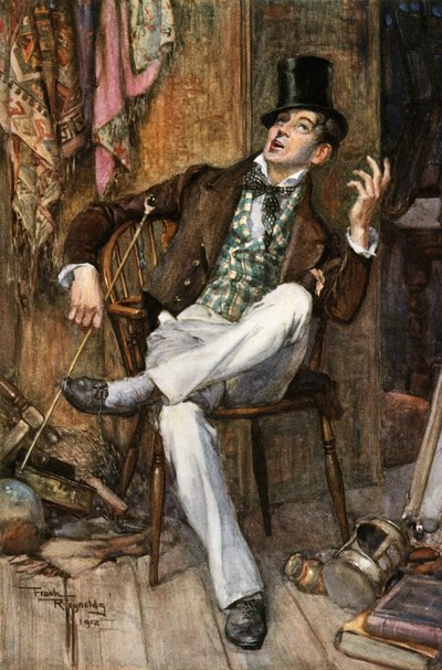 Dick Swiveller (renkli taş baskı) by Frank Reynolds