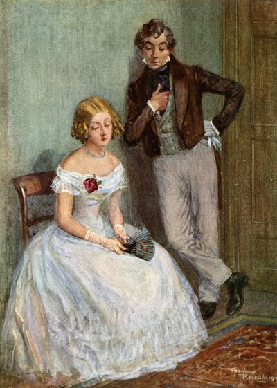 Dick Swiveller ve Sophy Wackles (renkli taş baskı) by Frank Reynolds