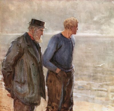 Bay Peggotty ve Jambon (renkli taş baskı) by Frank Reynolds