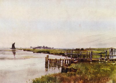 Norfolk Broads: Breydon Rond (renkli taş) by Frank Southgate